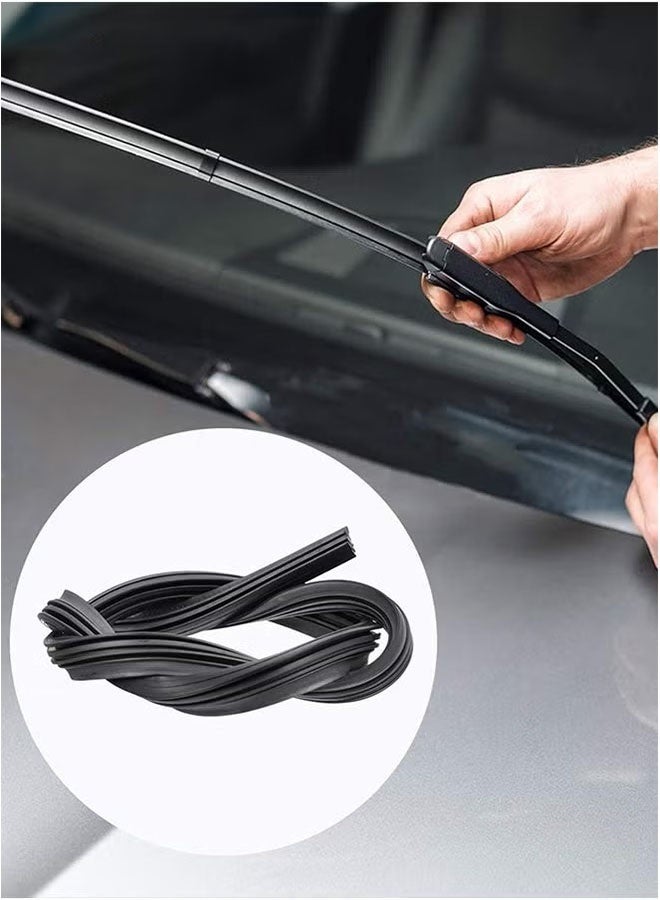 Realfrog 10PCS Car Windshield Wiper Blade Strips, DIY Silicone Car Frameless Window Boneless Replacement Refills, Auto Adjustable Insert Rubber Wiper Blade Refills, Universal for SUV Truck Van - Image 3